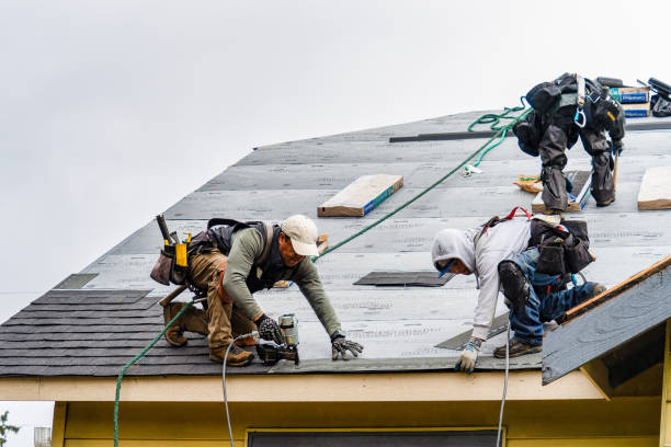 Professional Roof Installation technician working in Worcester, MA